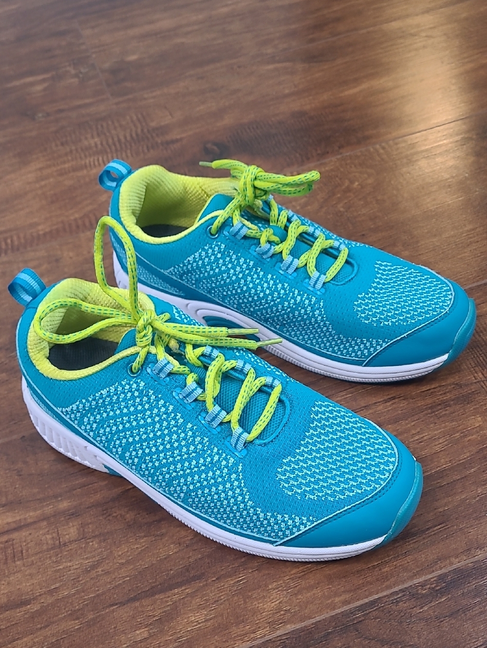 Orthofeet Shoes Womens Size 7.5 Wide Blue Orthopedic Walking Sneakers 986